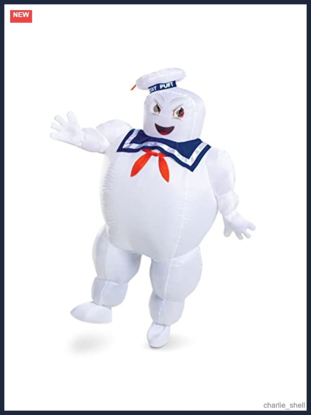 Inflatable Stay Puft Marshmallow Man Costume Ghostbusters Halloween Adult Blow